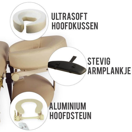 ZENGROWTH Nimman Table de massage pliante avec dossier Mocca