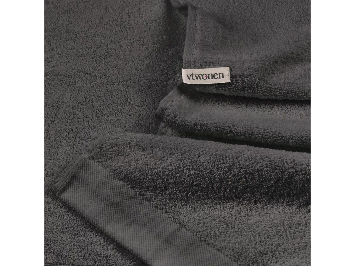 Lot de 8 serviettes VT Wonen Soft Embrace - 50 x 100 cm - Anthracite