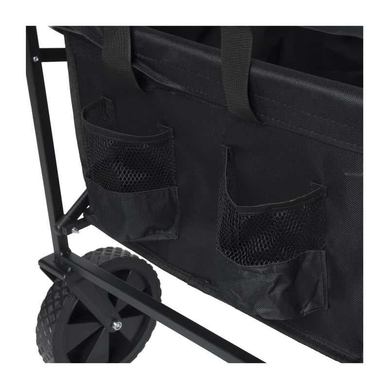 Xenos Wagon pliable - 103 x 54 x 108 cm - Noir