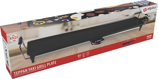 Plancha Teppanyaki Alpina - XL - Thermostat réglable - 1800 watts