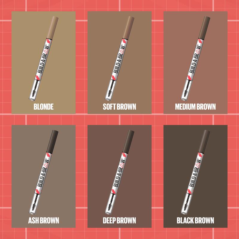 Maybelline Build-a-Brow Stylo à sourcils et gel fixateur 2-en-1 - 250 Blonde - Waterproof - Jusqu'à 24 heures