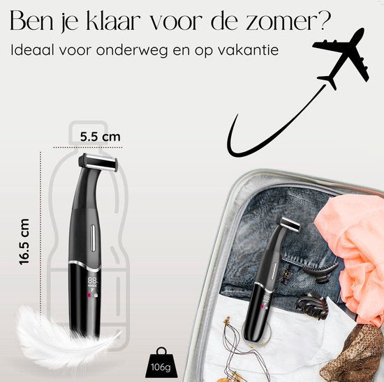 Tondeuse bikini 4 en 1 - Sansbeauté® - Visage - Aisselles - Jambes - Maillot - Tondeuse à sourcils - Epilation visage femmes - Zone intime - Ladyshaves Bikini - Epilateur électrique