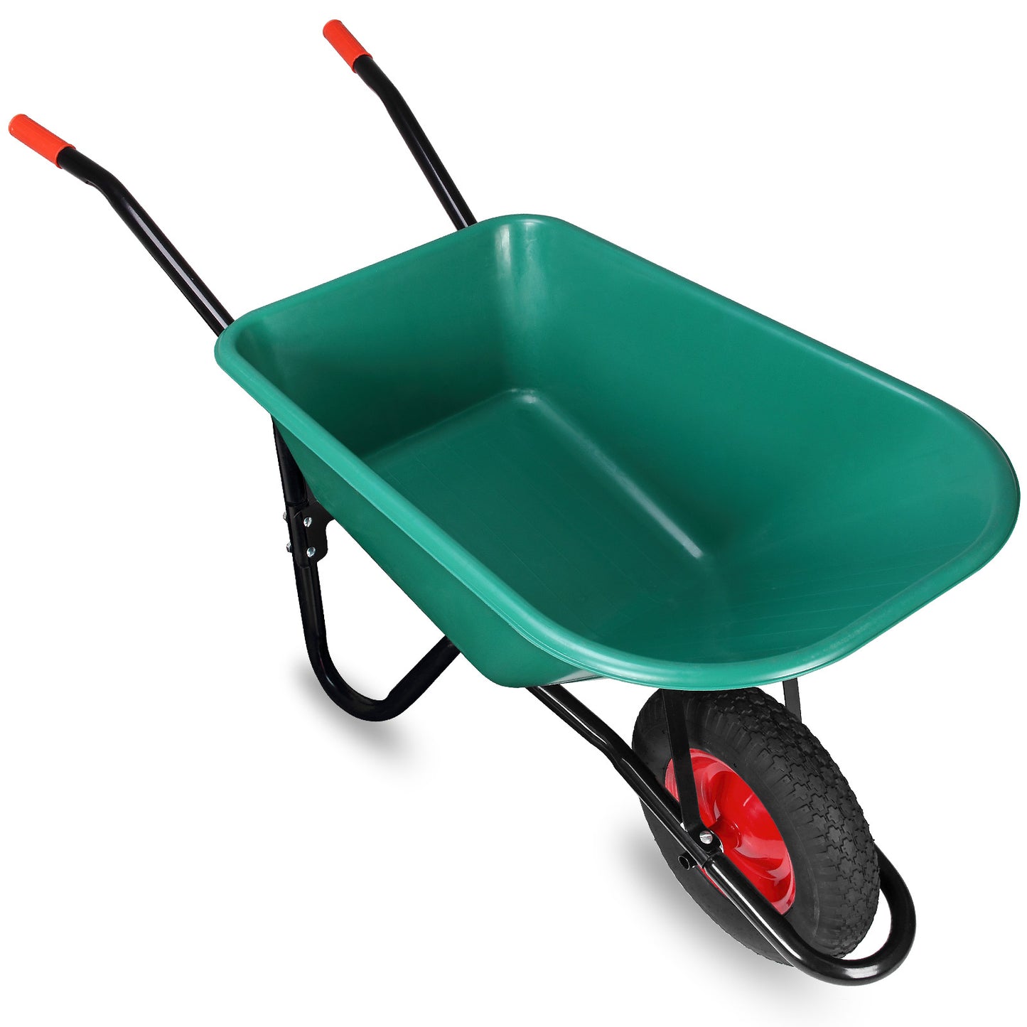 Brouette Gardebruk 100 L - Bac plastique - jusqu'à 150KG Vert