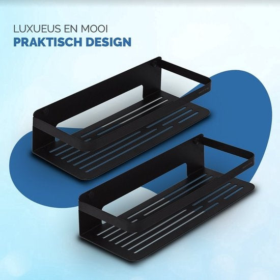Witts Shower Rack - 2 PiecesLayer - Support de douche sans perceuse - Support de douche suspendu - Support de douche - Inoxj