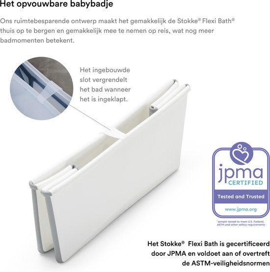 Ensemble Stokke® Flexi Bath® X-Large - Flexi Bath® XL + support pour nouveau-né - Blanc