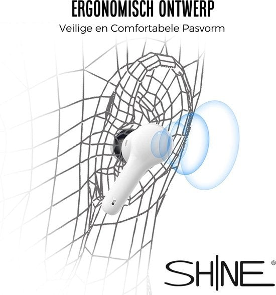 Shine Translation Computer - Appareil de traduction vocale - Ecouteurs sans fil blancs - Ecouteurs avec fonction de traduction - Bluetooth 5.0 - 127 langues et 97% de précision - Batterie de 24 heures