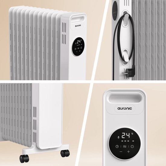 Auronic Olieradiator - Radiateur électrique - 2500W - Blanc