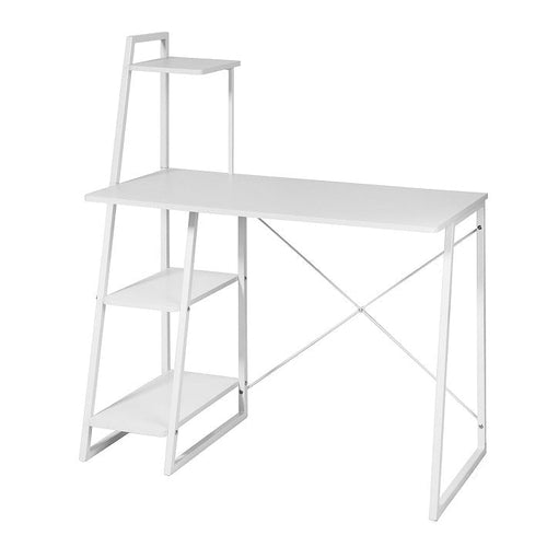 SoBuy - Bureau avec armoire de rangement ouverte - Max. 50 kg - 56 x 14 x 105 cm - Blanc