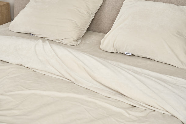 Enveloppe de couette - Silky Smooth - 140 x 220 cm + 60 x 70 cm - Natural dune - Silky smooth