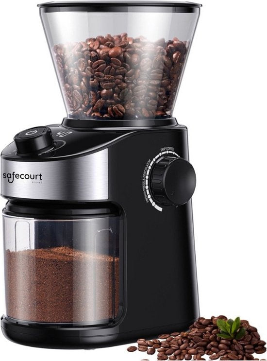 Moulin à Café électrique Safecourt Deluxe, café en grains, Noir