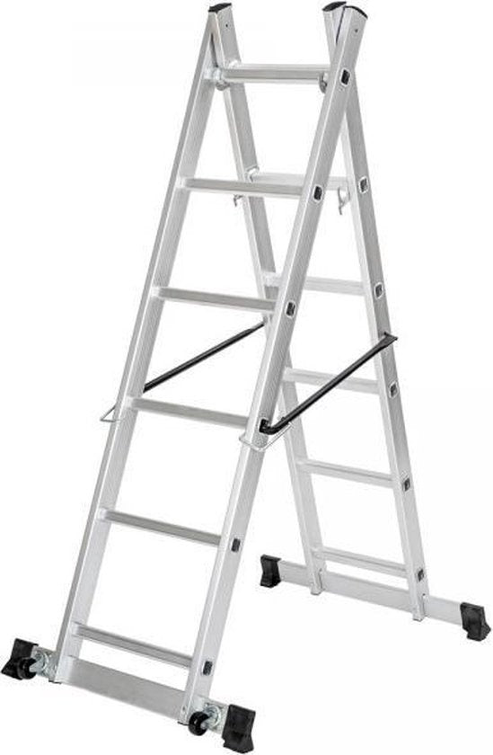 Échelle multifonctionnelle - tectake 401668 – 4 en 1 -Support d'échafaudage - Hauteur de travail 1m
