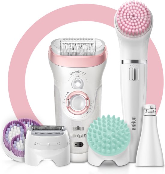 Braun Silk-épil Beauty Set 9 9-995 Deluxe - Épilateur - Rasoir - Gommage et nettoyage