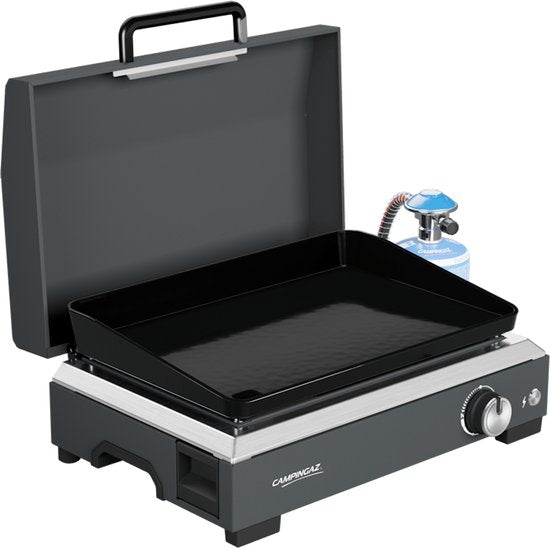 Plaque de cuisson Campingaz Sigma 1 CV - Surface de cuisson de 1 350 cm² – Brûleur Blue Flame pour une répartition optimale de la chaleur – Gris basalte