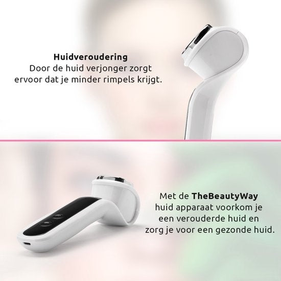 TheBeautyWay Skin Rejuvenator - 7 étapes - Sans fil - Appareil de lifting - Appareils de lifting pour femmes - Appareil de lifting - Soins de la peau - Rechargeable par USB - Nettoyant pour le visage - Réduit l'acné, les lignes, les rides et la fatigue
