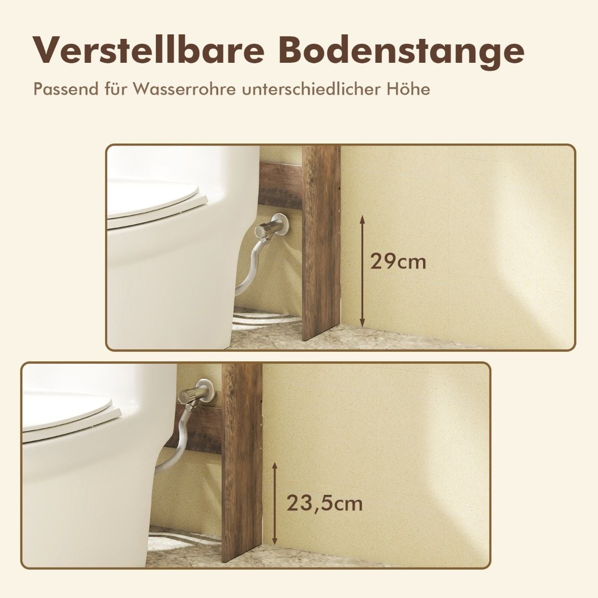 Cabinet de toilette Coast gris - 81,5 x 19,5 x 172,5 cm - avec double porte et porte-papier hygiénique