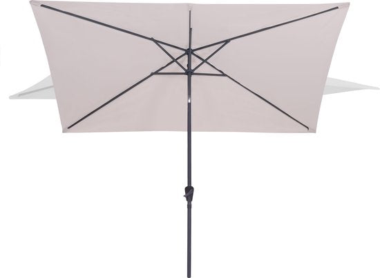 VONROC Premium Parasol Rapallo 200x300cm - Parasol durable - Inclinable - Toile résistante aux UV - beige - Housse de protection incluse