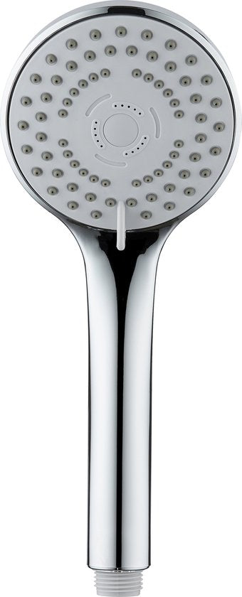 Ensemble de douche à main WENKO Basic 9,5 cm - 5 types de jets - Chromé - Pomme de douche avec flexible