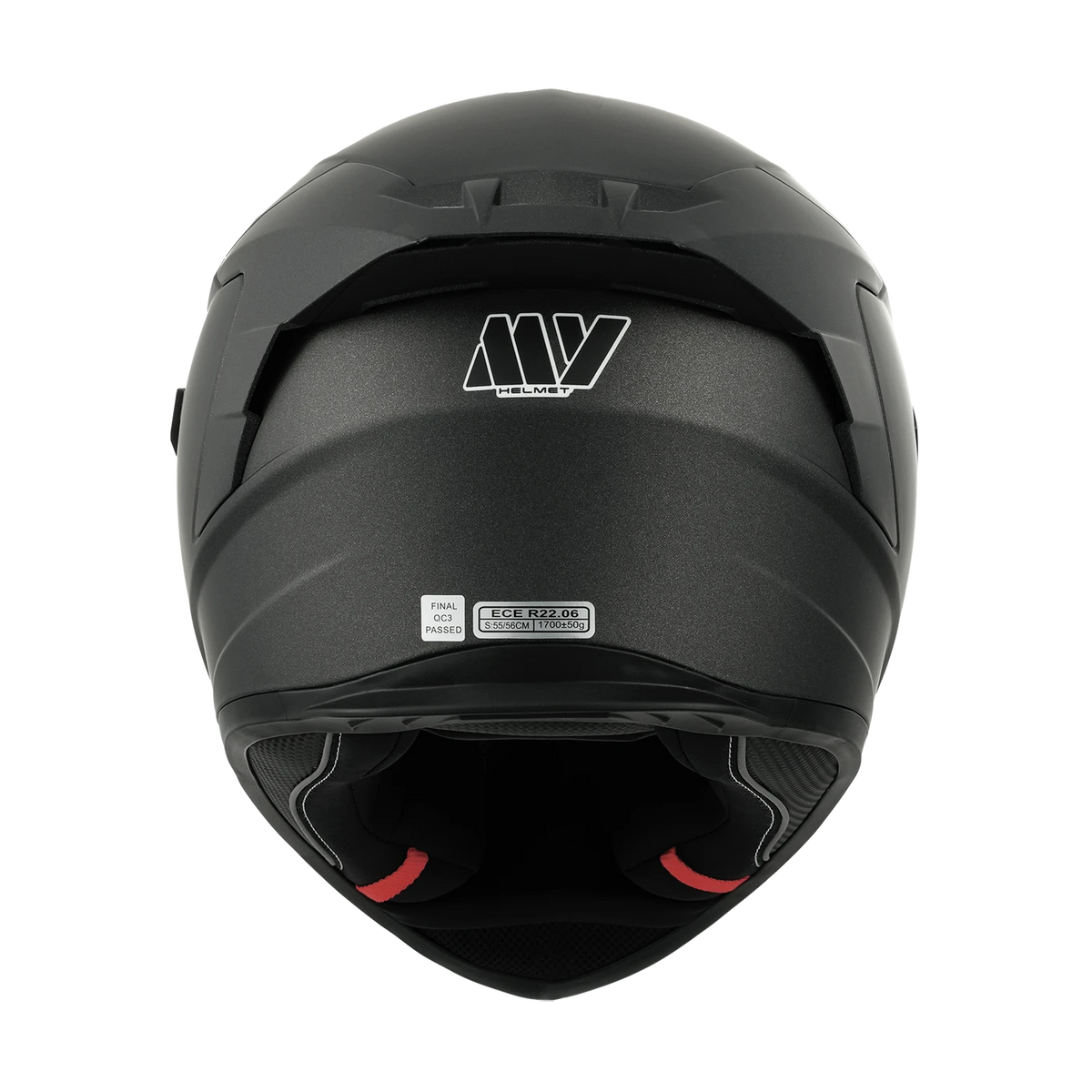 Casque intégral MY – Certifié ECE R 22.06 – Taille M – Titane mat et noir – ABS