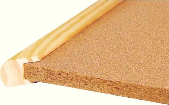 Tableau d'affichage Esselte - Support - 80 x 60 cm - Avec punaises - Brun naturel