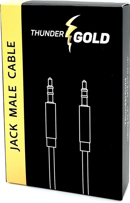 Câble auxiliaire ThunderGold - Câble audio 3,5 mm - Câble jack - Mâle-mâle - 1,5 mètre