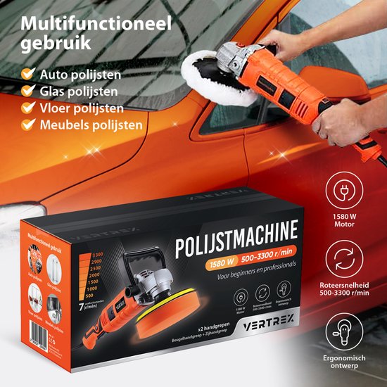 VERTREX Polisher - Polisseuse pour voitures - Disques de polissage - Machines de polissage