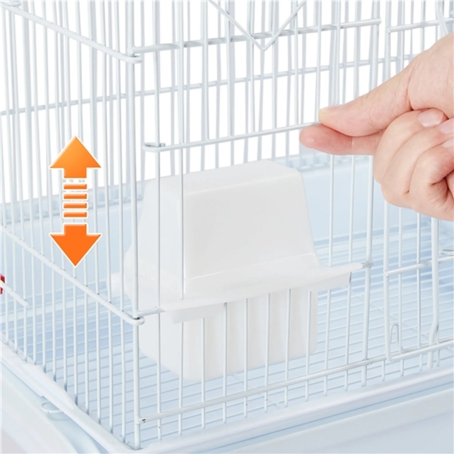 Yaheetech Cage à oiseaux avec base mobile - équipée de barreaux de 10 mm, d'un tiroir inférieur amovible et d'un ensemble de jouets - pour perruches et canaris - métal peint en blanc - 46 x 35,5 x 158,5 cm