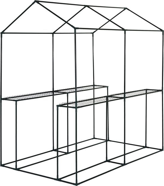Serre Gardebruk 2.23m² - 4 étagères et 4 fenêtres - 190x186x120cm