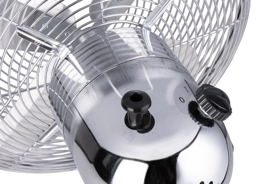 Ventilateur Lifetime - Ø30 Cm - Rétro - 3 Vitesses - Fonction inclinable - Fonction pivotante - Chrome