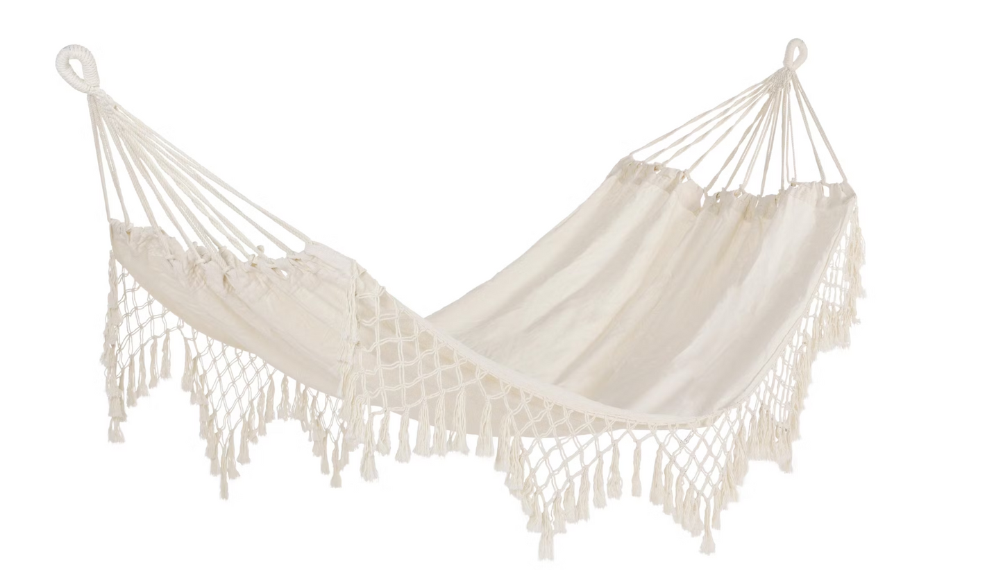 BIZZOTTO fauteuil suspendu MILLOR blanc - 200x100 cm - design boho élégant et confortable