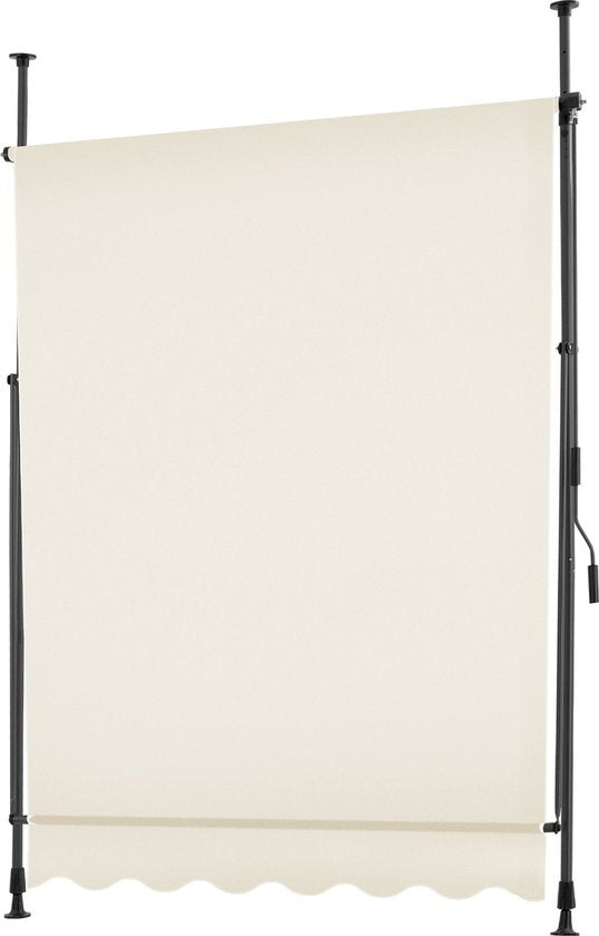 Store - tectake - Store à pinces - Réglable - Parasol balcon - 150 x 180 cm - beige - store - 404954