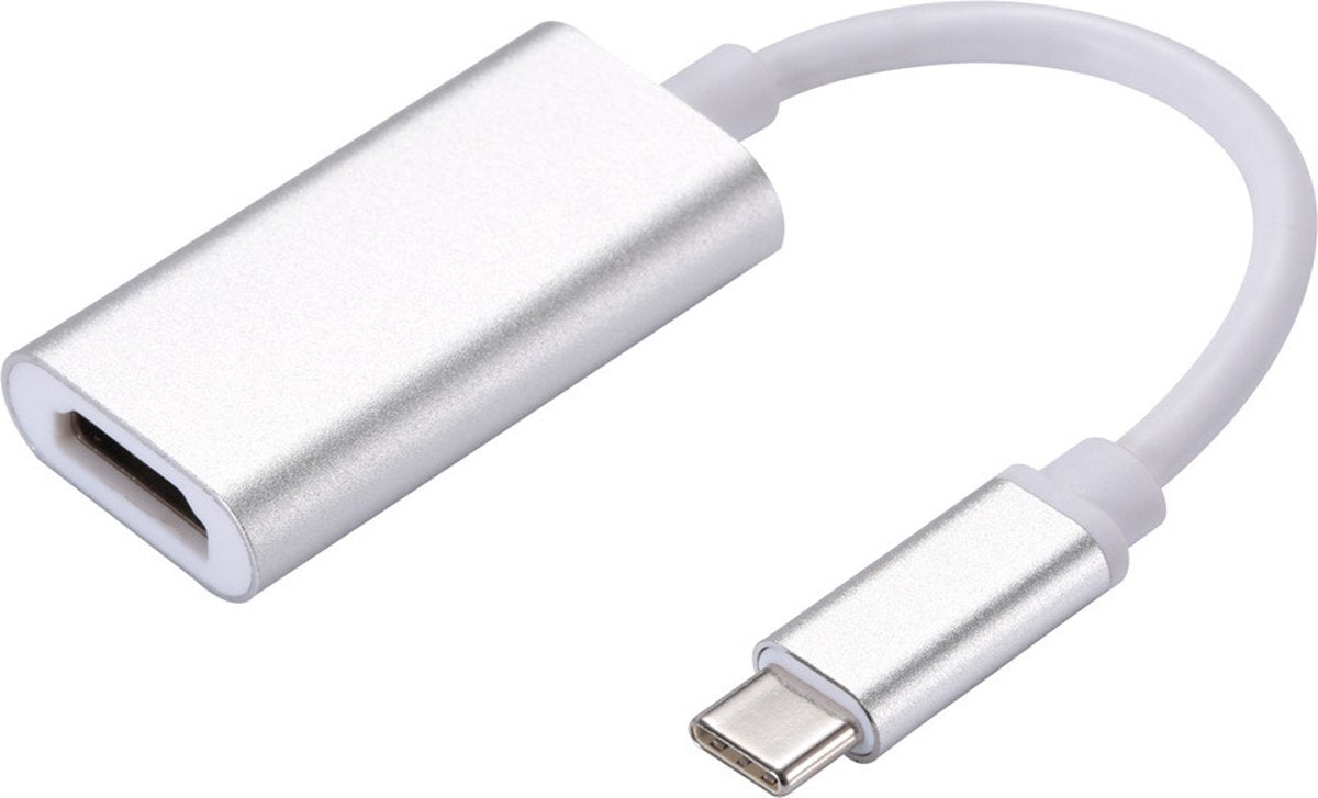 Techvavo® Adaptateur USB C vers HDMI - Supporte 4K @30Hz - Convertisseur - Type C vers HDMI - Thunderbolt 3 - Gris argenté