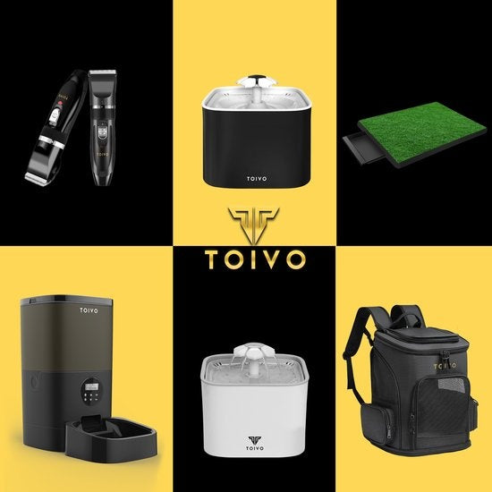 Toivo fontaine à eau pour chat - chien/chat - 2,5 litres - 4 filtres et outil de nettoyage inclus - Fontaine à eau pour chat - silencieuse