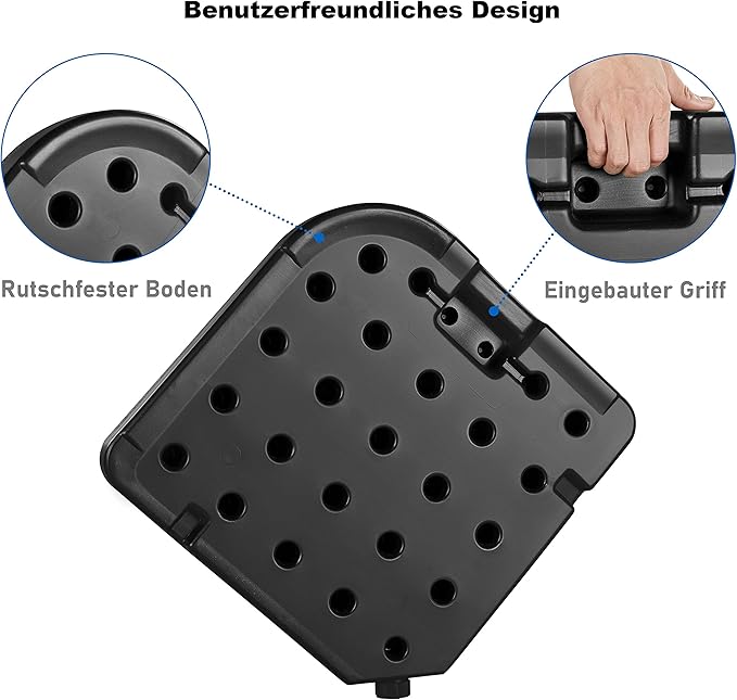 Yaheetech : ensemble de 4 pièces pour pied de parasol à remplir, pour parasol suspendu - Noir - Jusqu'à 80 kg de sable / 60 kg d'eau