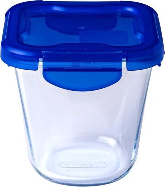 Bol carré Cook & Go avec couvercle - Lot de 3 pièces - Bleu - Pyrex