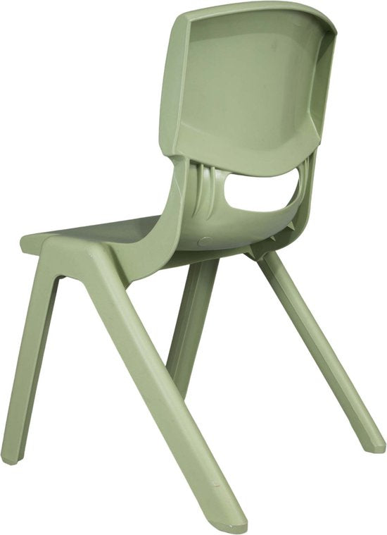 Chaise haute en plastique vert pastel