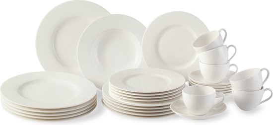 Villeroy & Boch Service de vaisselle Basic White 30 pièces