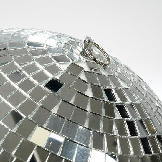 Décoration de Noël Mica Decorations Discobal - Boules de Noël pour une décoration de Noël chaleureuse à la maison - Décoration de sapin de Noël à effet miroir - Ø 50 cm - Argent - Pré-montée