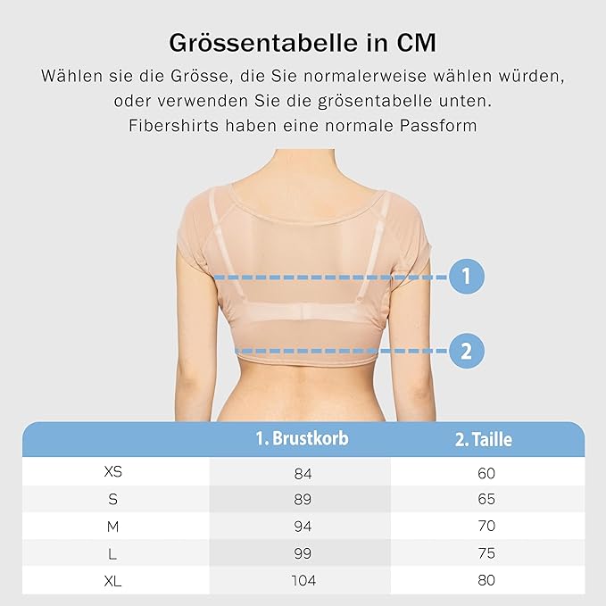 T-shirt anti-transpiration Fibershirts - Couleur chair - Femme - XL