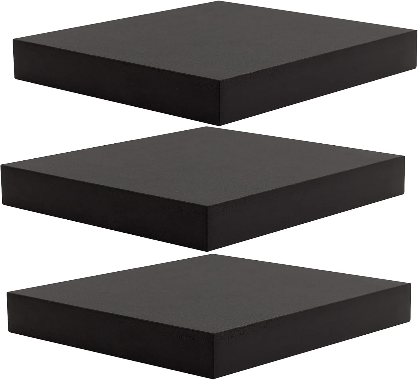 WOLTU Lot de 3 étagères murales suspendues - Blanc - 30 x 23 x 3,8 cm