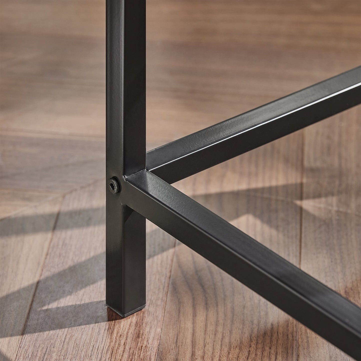 SoBuy Table de bar avec 4 tabourets - Moderne - max 120 kg - Noir / Marron