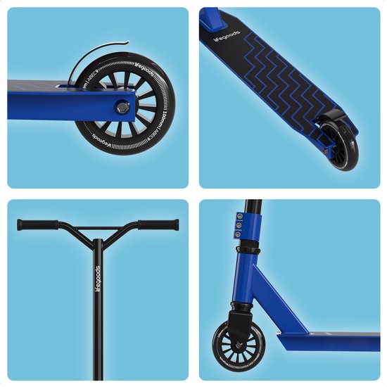 Trotinette Stuntstep Fly X - LifeGoods - 6+ Years - Garçons/Filles - 100mm - 100KG - Noir/Bleu