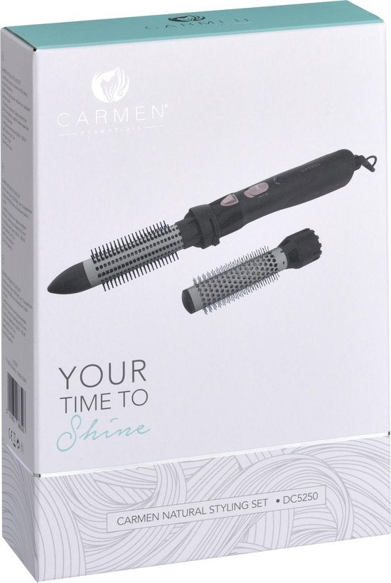 Carmen DC5250 - Brosse à cheveux - 550 watts - Dents rétractables - 2 accessoires - Double voltage