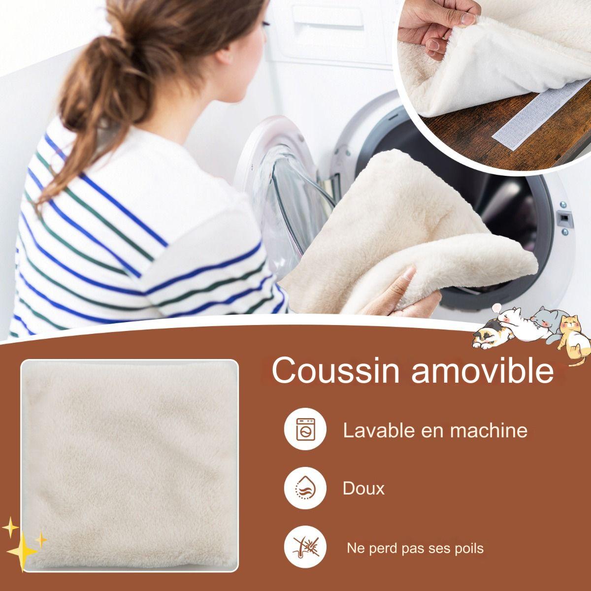 Table d'appoint Coast avec plateau à gratter pour chat - 4 en 1 - Max. 30 kg - 50 x 30 x64 cm - Marron