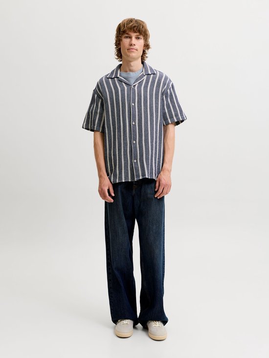 Jack & Jones - Chemises pour homme - Chemise Coba Stripe Resort - Bleu - Taille M