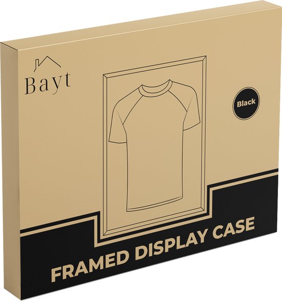 Cadre photo Bayt - Cadre photo - Encadrer un maillot de football - Cadre profond - 60x80cm - Cadre 3D - Noir