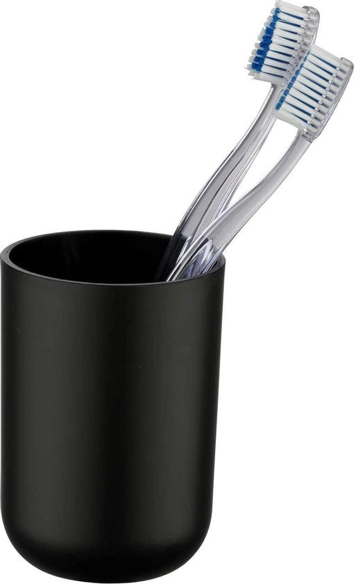 Gobelet de salle de bain Wenko Brasil 7,5 x 10,5 cm, TPE, noir