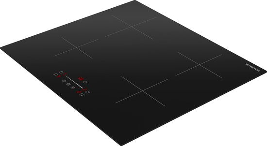 Plaque à induction encastrable Inventum IKI6028 60 cm - Monophasée ou biphasée - 4 zones de cuisson - Fonction Boost - Minuterie - Sécurité enfants - Sans bordure - Plaque électrique 4 feux - Noir