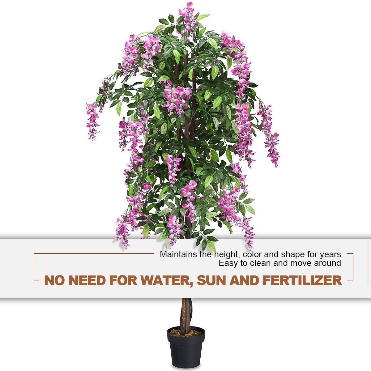 Arbre décoratif Coast « Glycine » 180 cm - Rose - Pépinière Pot