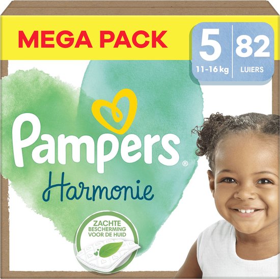 Couches Pampers Harmonie - Taille 5 (13+ kg) - 82 couches