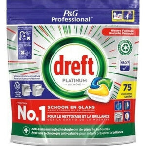 Dreft Onglets pour lave-vaisselle - All in One Platinum Lemon 75x3